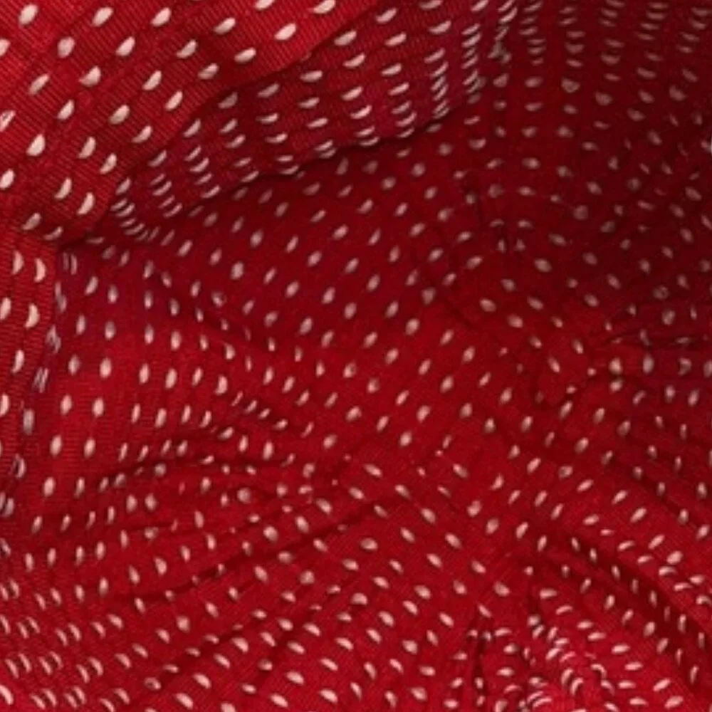 Red hat MIMCO Australia bucket hat NEW white embroidered spots